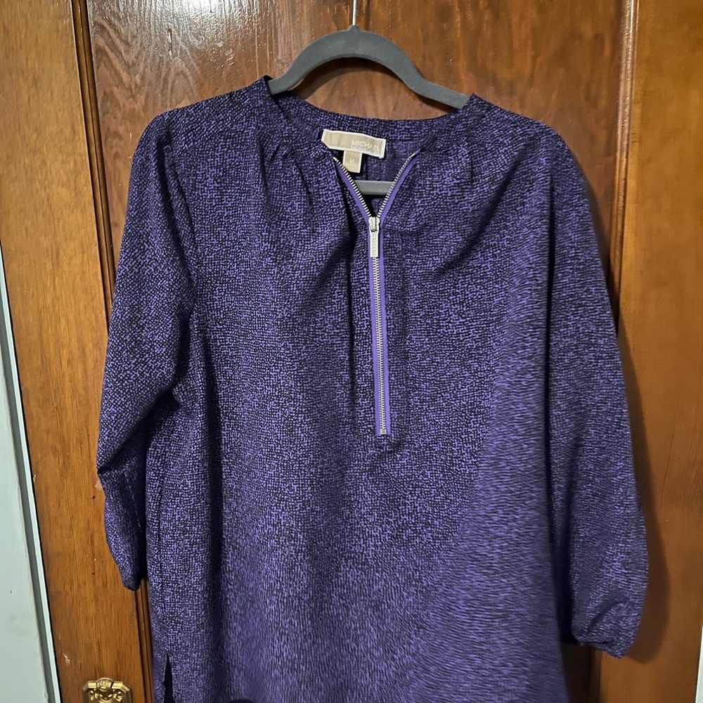 Michael Kors Purple 3/4 Sleeve Tunic